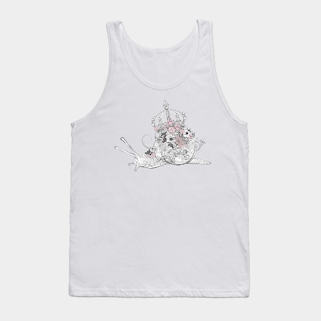 majestic decorated snail with flowers & crown Tank Top by Kisho